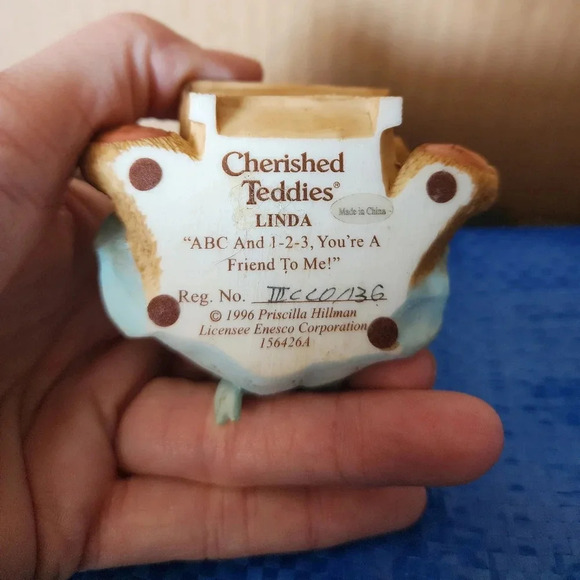 1996 Cherished Teddies Linda "ABC 123 You're a Friend To Me" Figurine School - Picture 5 of 7